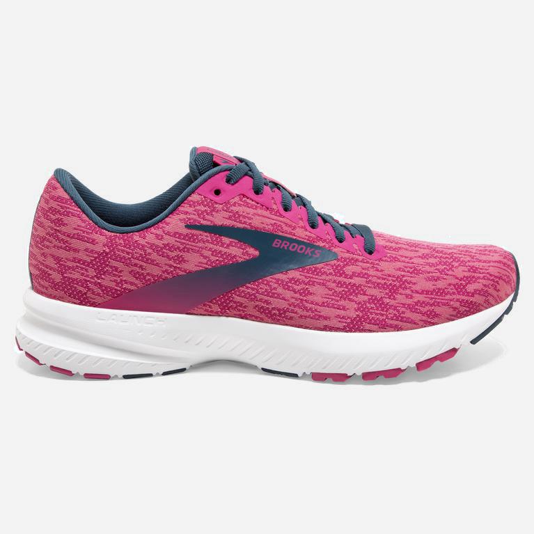 Brooks Launch 7 Israel - Women's Road Running Shoes - Pink/Beetroot/Majolica (42375-YVKJ)